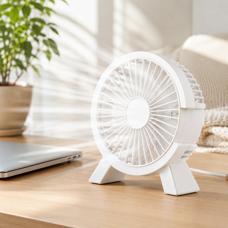 Home Office Tech Gadgets - Mini USB Rechargeable Table Fan Portable