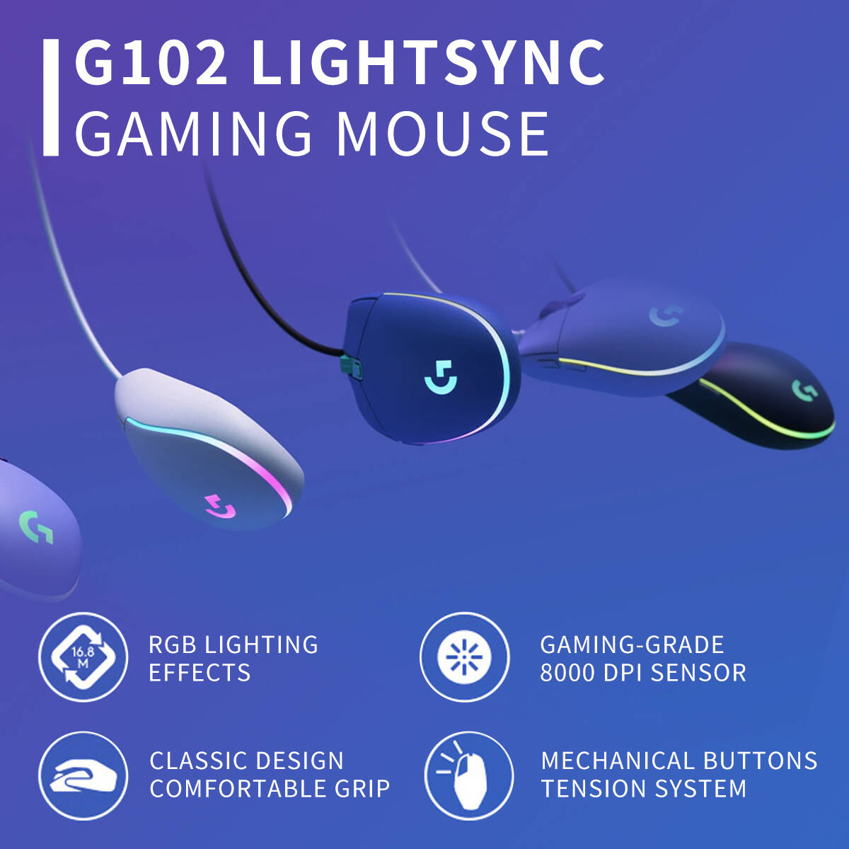 G102 Logitech G203 RGB Gaming  - Logitech Mouse G203 review and price