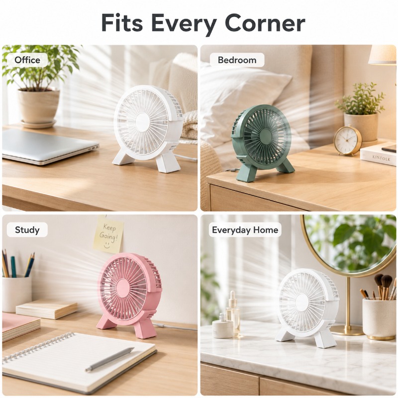 Mini USB Rechargeable Table Fa - Home Office Tech Gadgets review and price